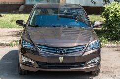 Реснички накладки на фары Солярис рестайл Hyundai Solaris I 2014-2017