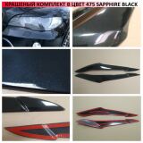 Накладки на фары (реснички) широкие для BMW X5 E70 (БМВ Х5 Е70) 2006 - 2013