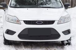 Зимняя заглушка решётки переднего бампера Ford Focus II 2008-2010