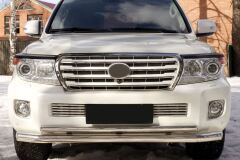 Накладки на фары (реснички) для Toyota Land Cruiser 200 2012-2015