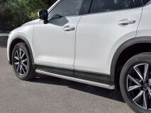 Пороги труба d63 (вариант 1) для Mazda CX-5 2017-