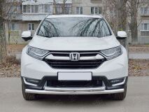 Защита переднего бампера d63 секции-d42 дуга для  Honda CR-V 2017-2020 