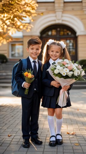 мальчик с девочкой - одноклассники