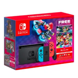 Nintendo Switch Mario Kart 8 Deluxe Bundle on white background