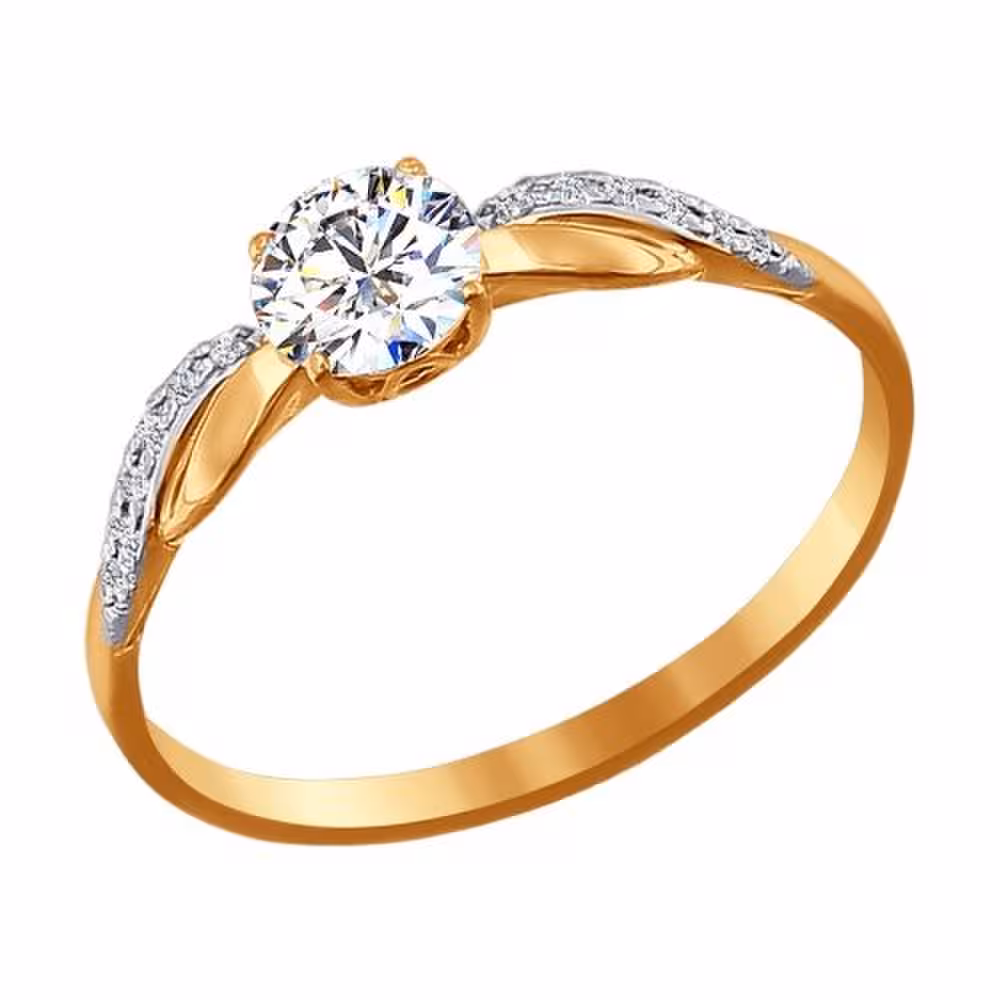 Кольцо из золота со Swarovski Zirconia