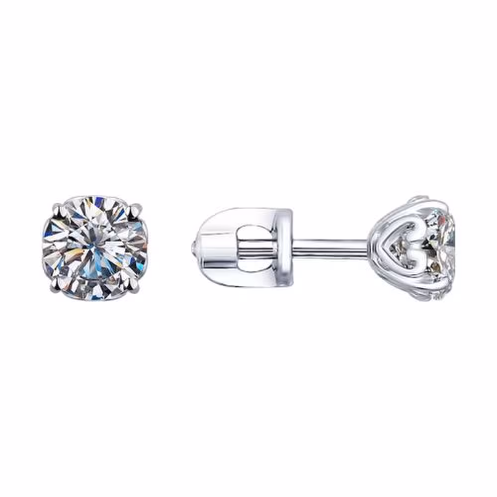 Серьги из серебра со Swarovski Zirconia