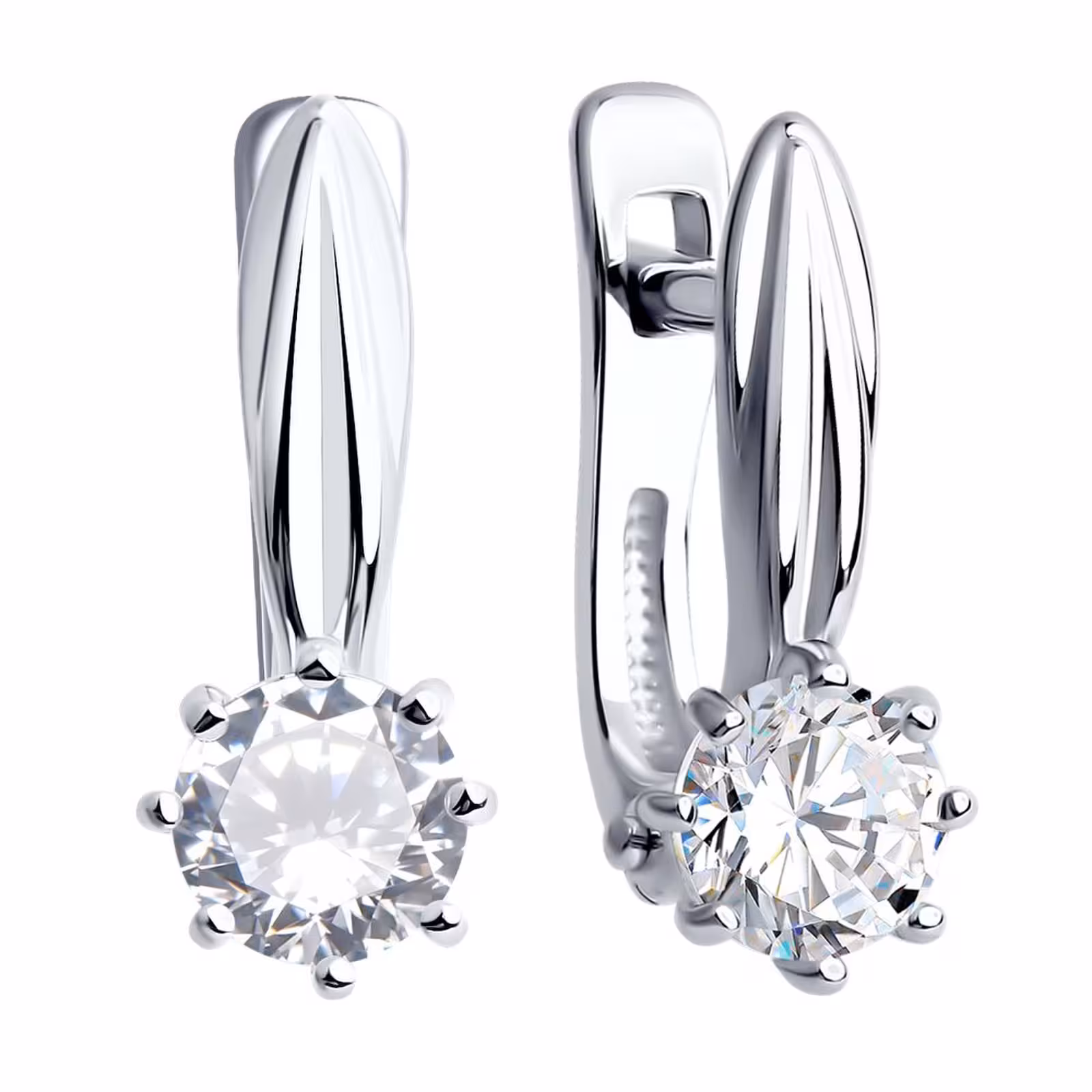 Серьги из серебра со Swarovski Zirconia — фото 1