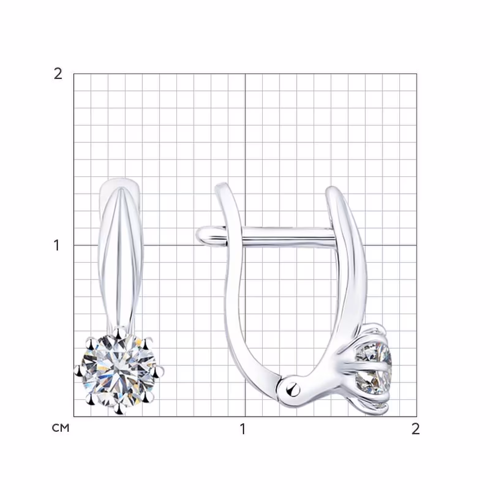 Серьги из серебра со Swarovski Zirconia — фото 4