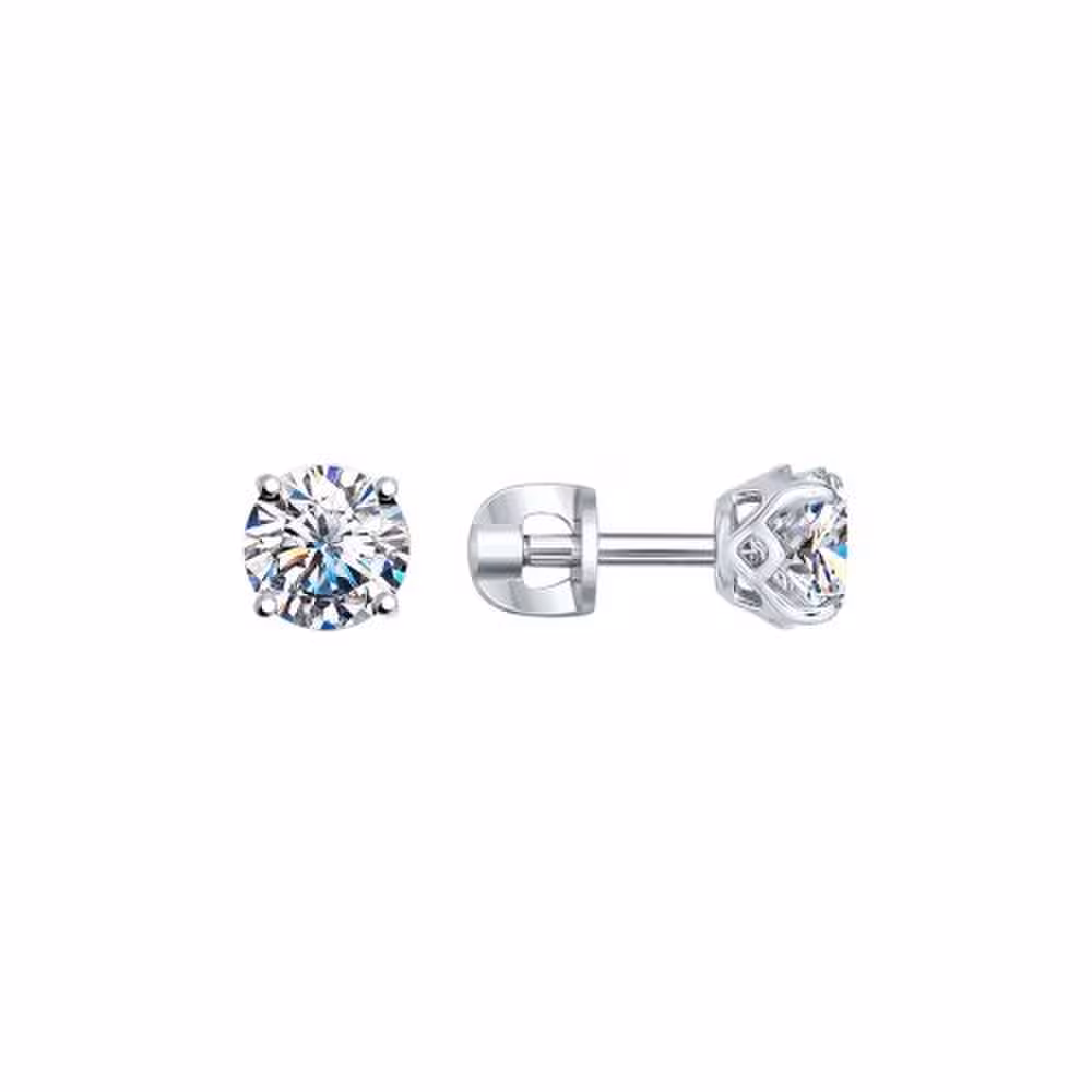 Серьги из серебра со Swarovski Zirconia