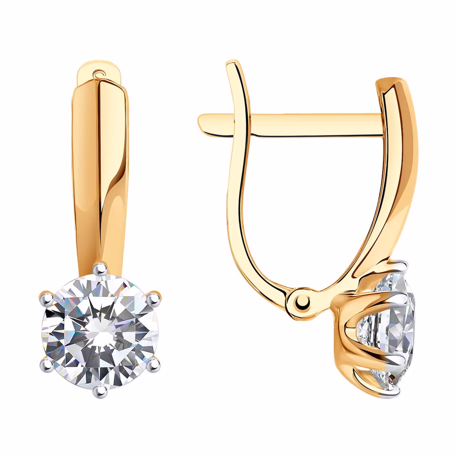 Серьги из золота со Swarovski Zirconia — фото 1