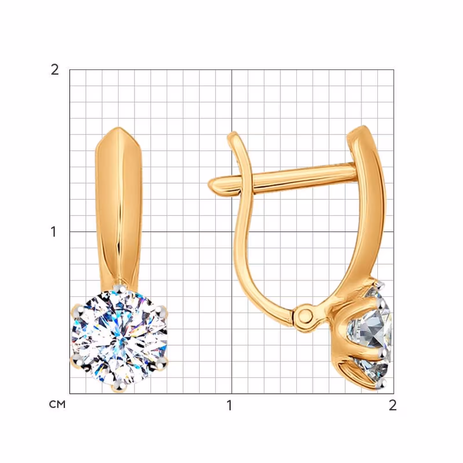 Серьги из золота со Swarovski Zirconia — фото 5