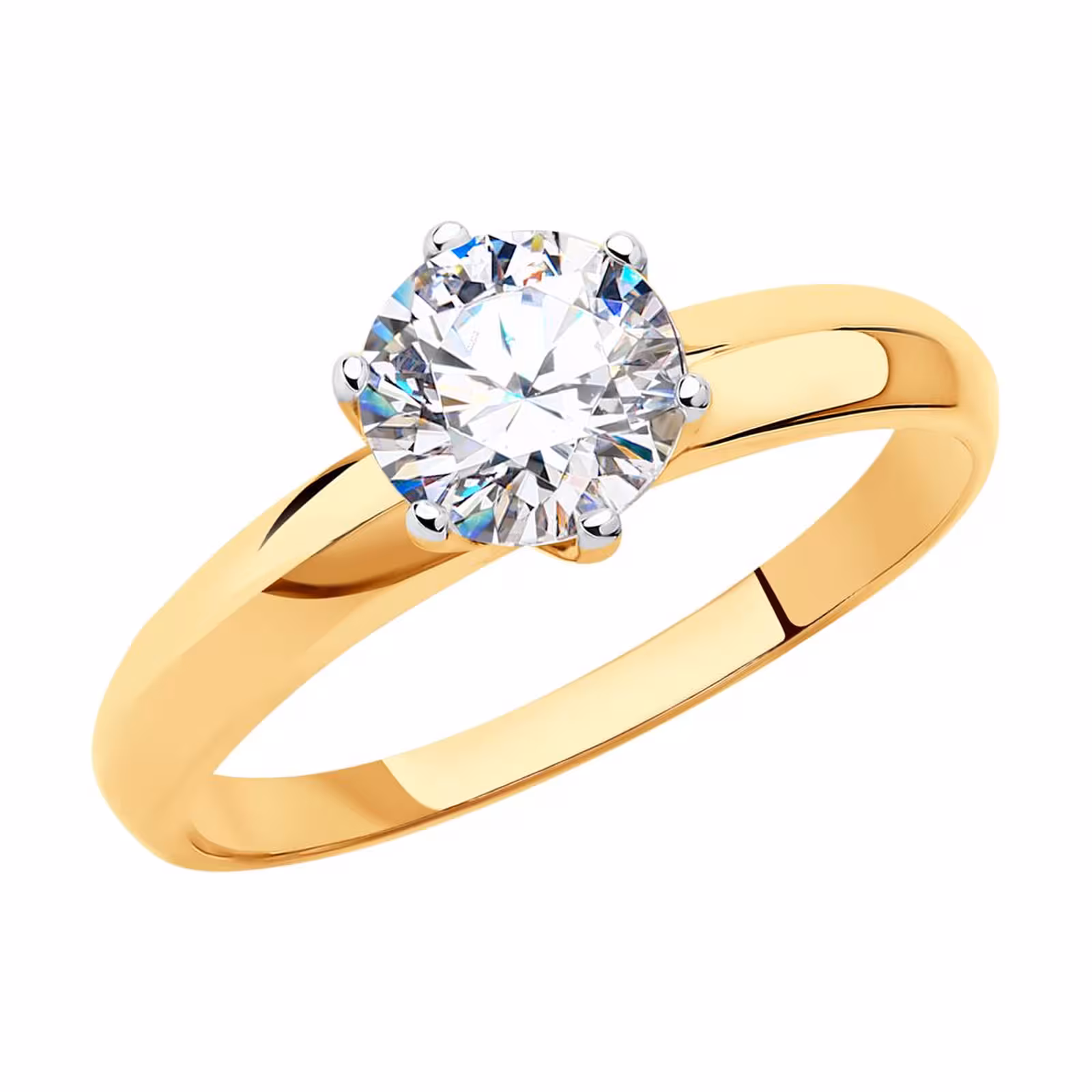 Кольцо из золота со Swarovski Zirconia — фото 1