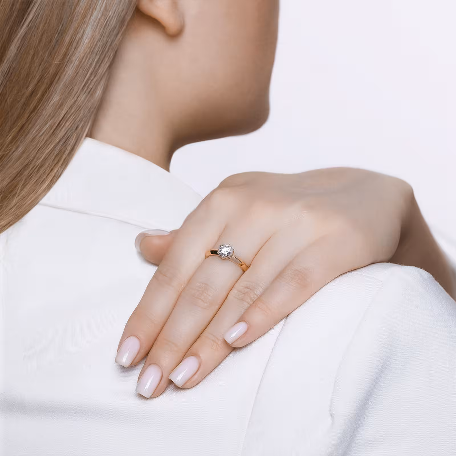 Кольцо из золота со Swarovski Zirconia — фото 5