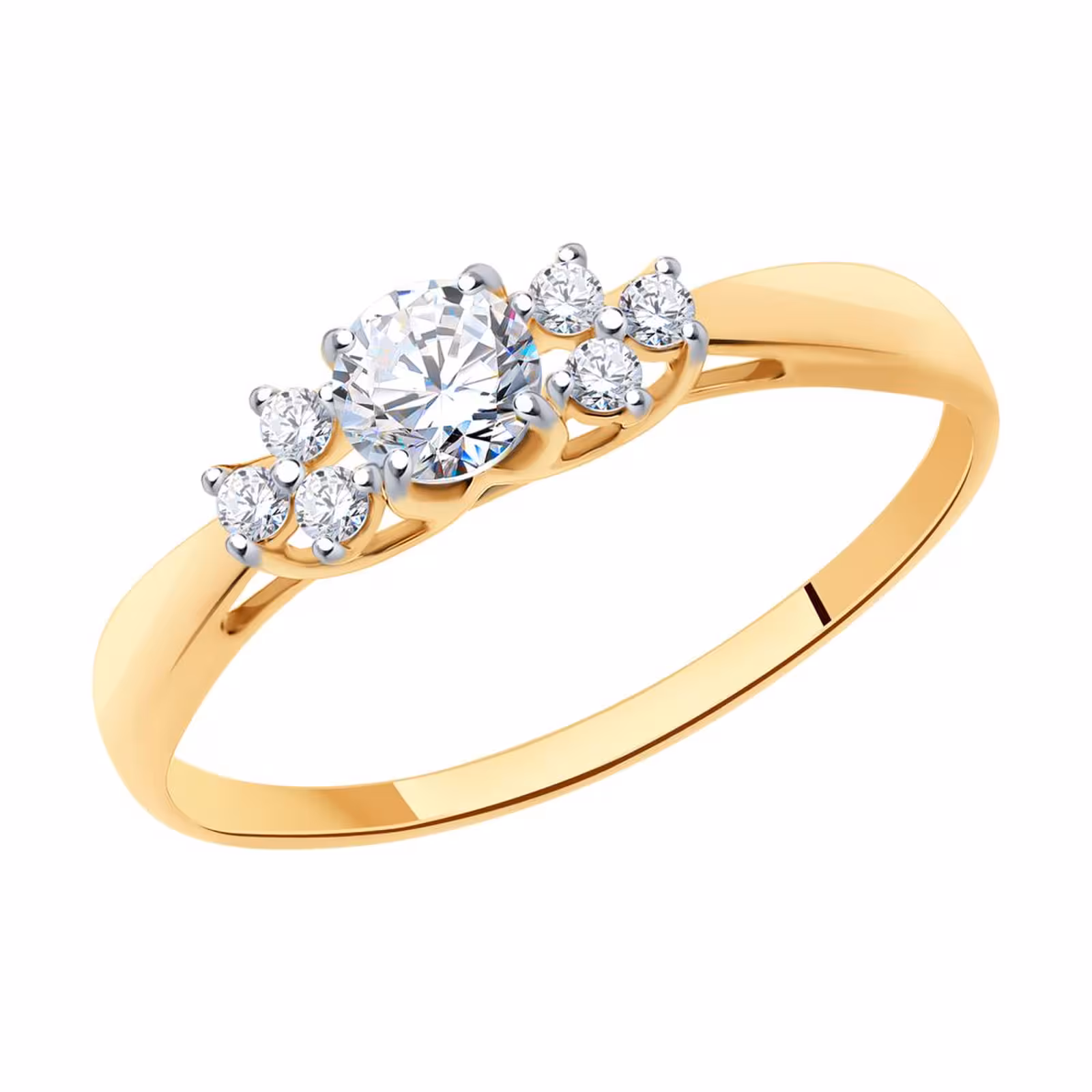 Кольцо из золота со Swarovski Zirconia — фото 1