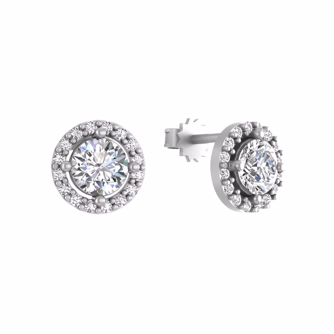 Серьги из серебра с фианитами