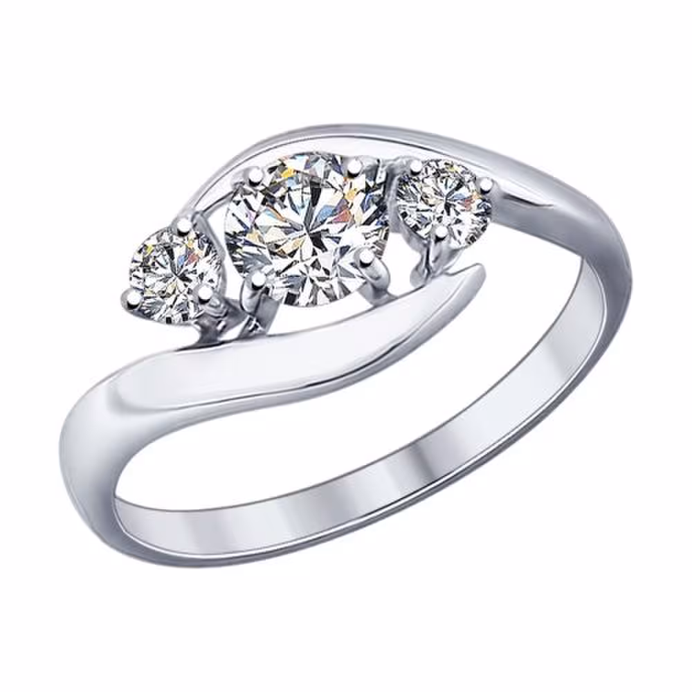 Кольцо из серебра со Swarovski Zirconia