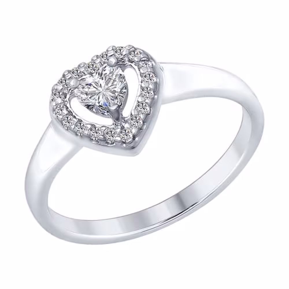 Кольцо из серебра со Swarovski Zirconia