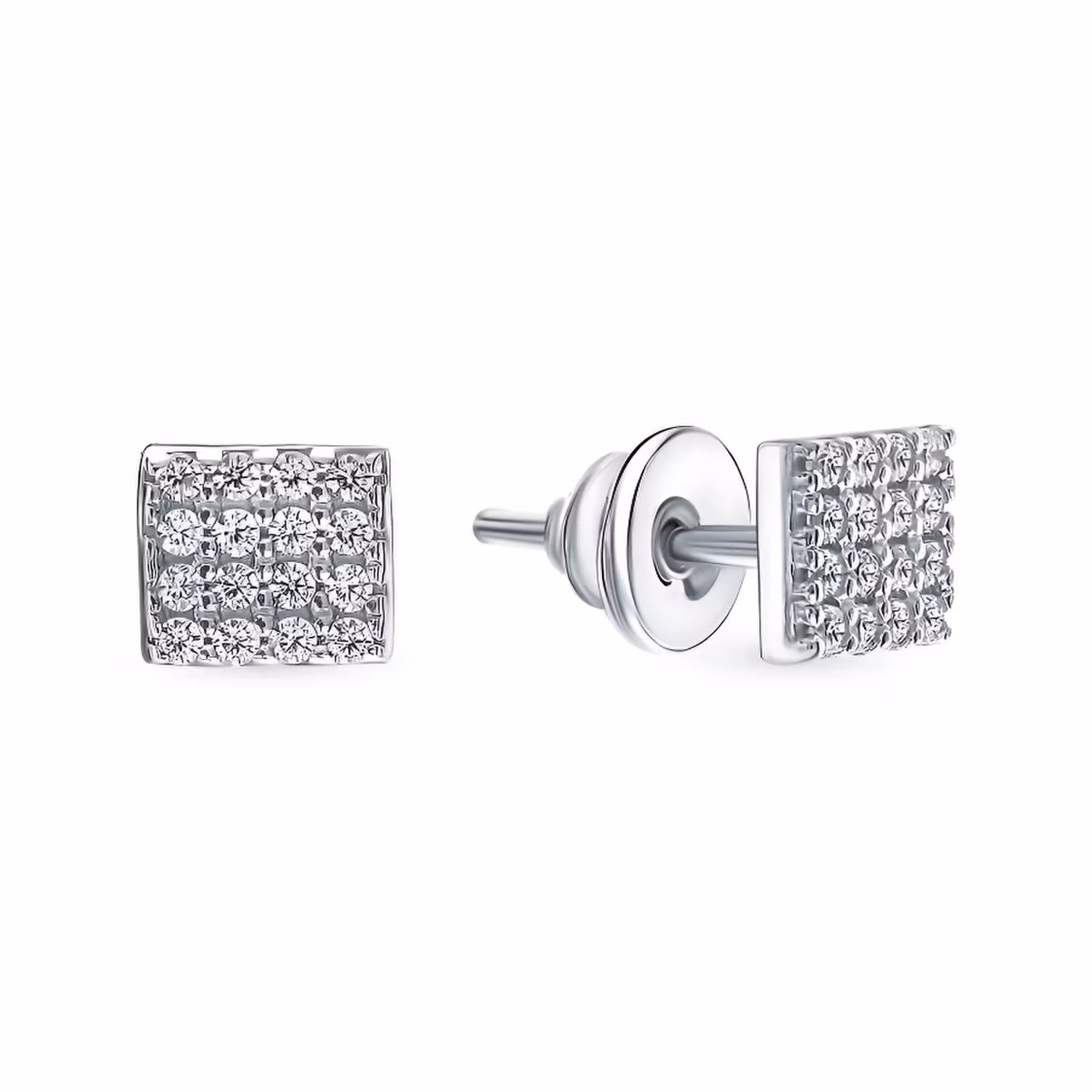 Серьги из серебра с фианитами