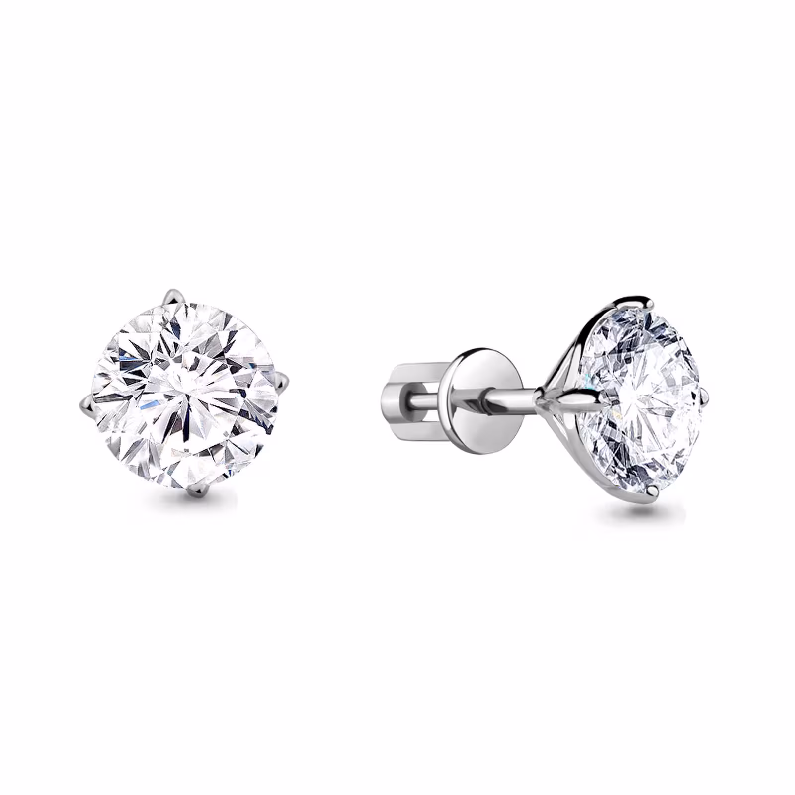 Серьги из серебра с фианитами