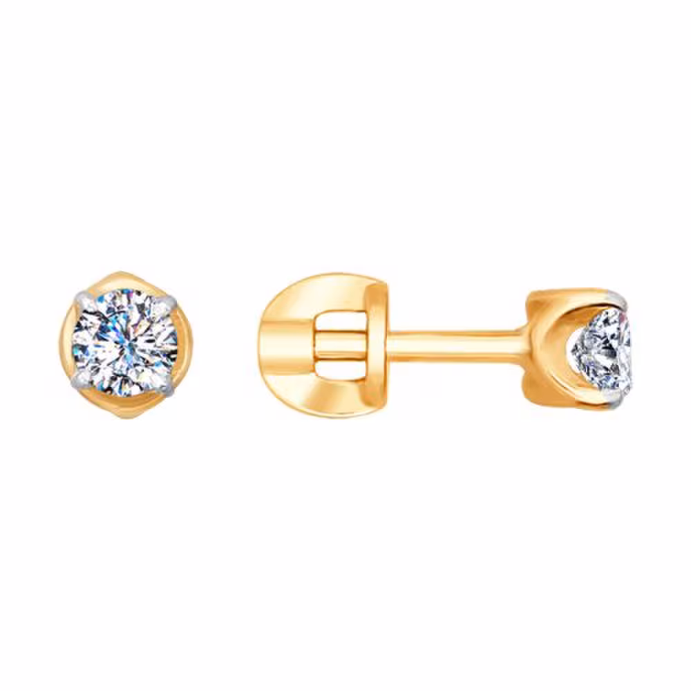 Серьги из золота с бриллиантами — фото 1