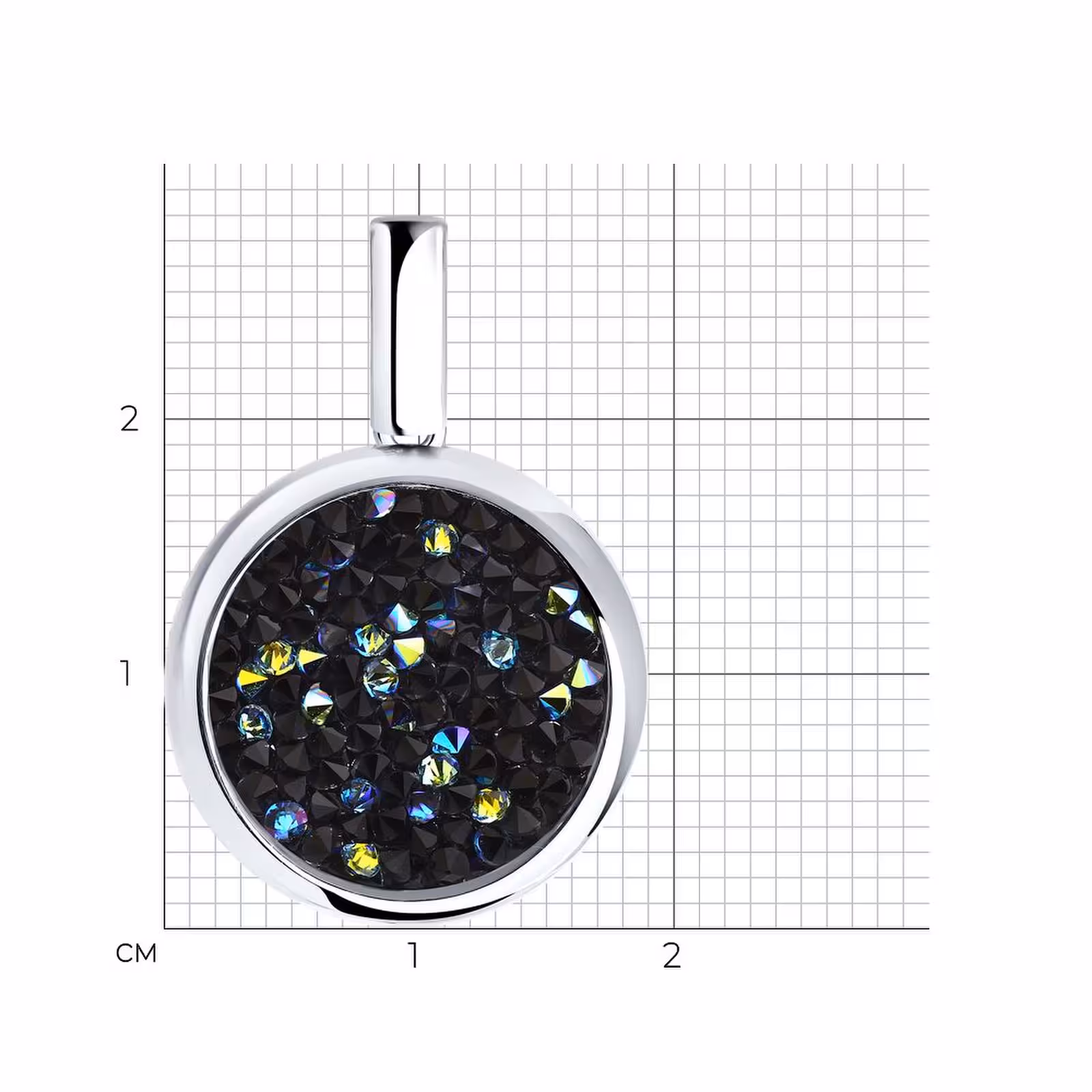 Подвеска из серебра с кристаллами Swarovski — фото 4