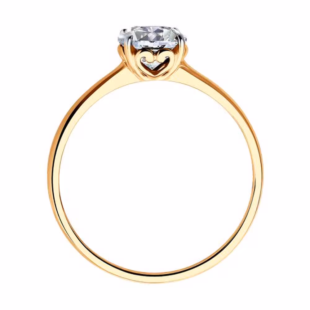 Кольцо из серебра с позолотой и Swarovski Zirconia — фото 2