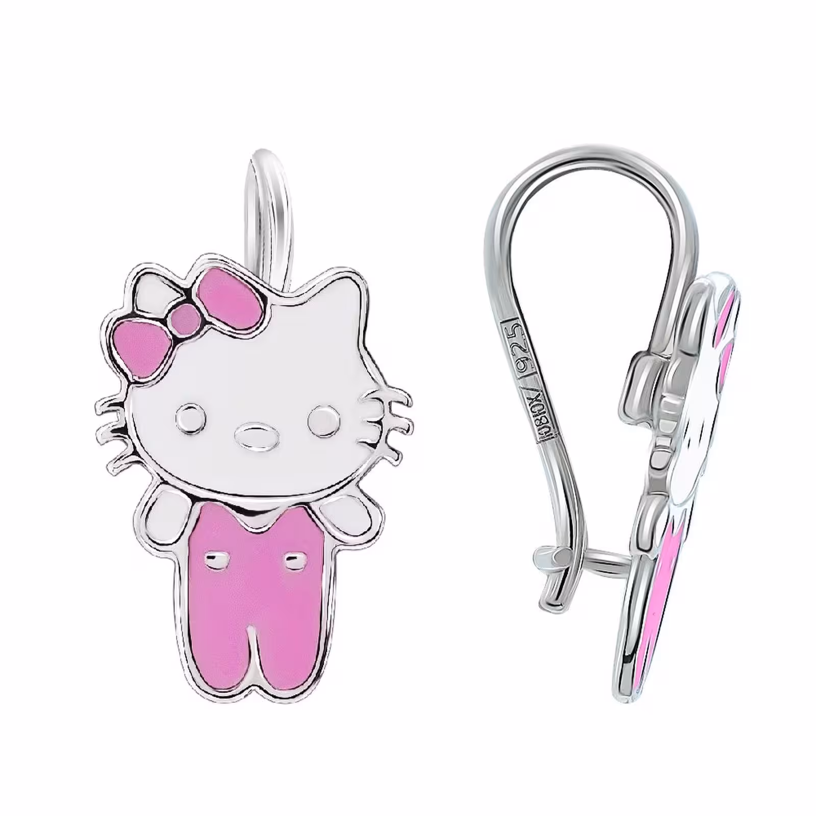 Детские серьги из серебра Hello Kitty — фото 1