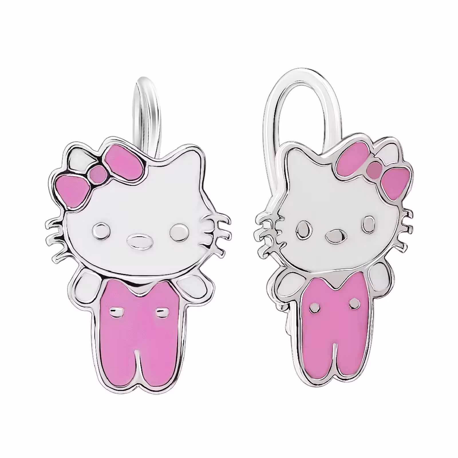 Детские серьги из серебра Hello Kitty — фото 2