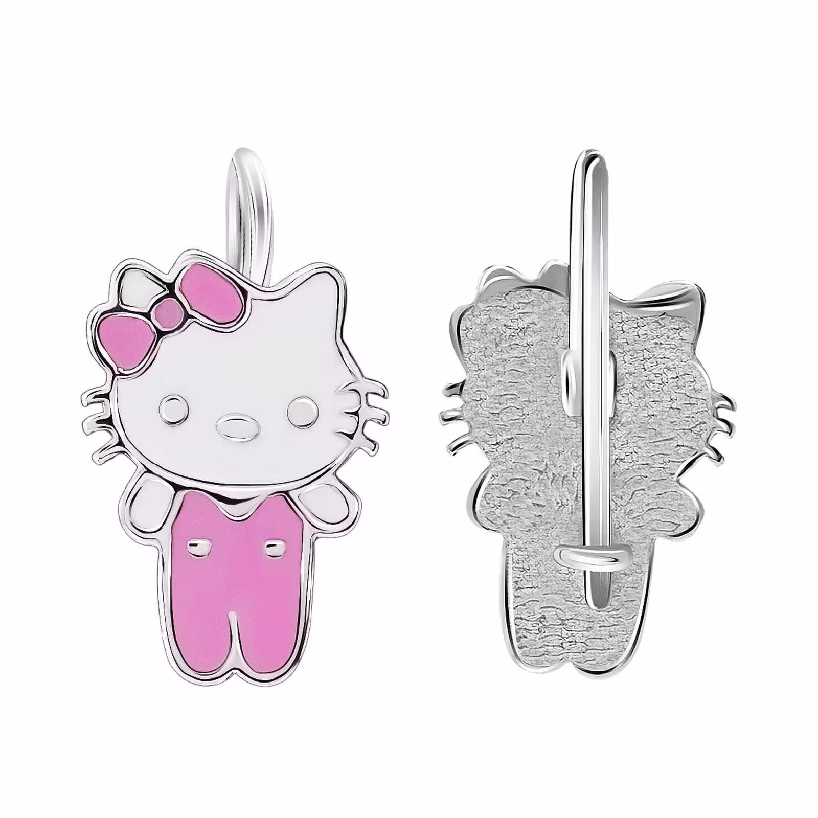 Детские серьги из серебра Hello Kitty — фото 3