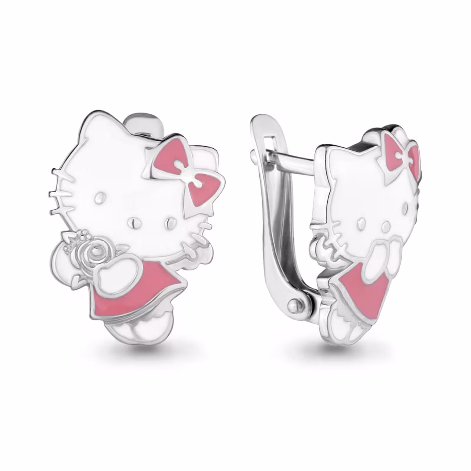 Серьги из серебра с эмалью