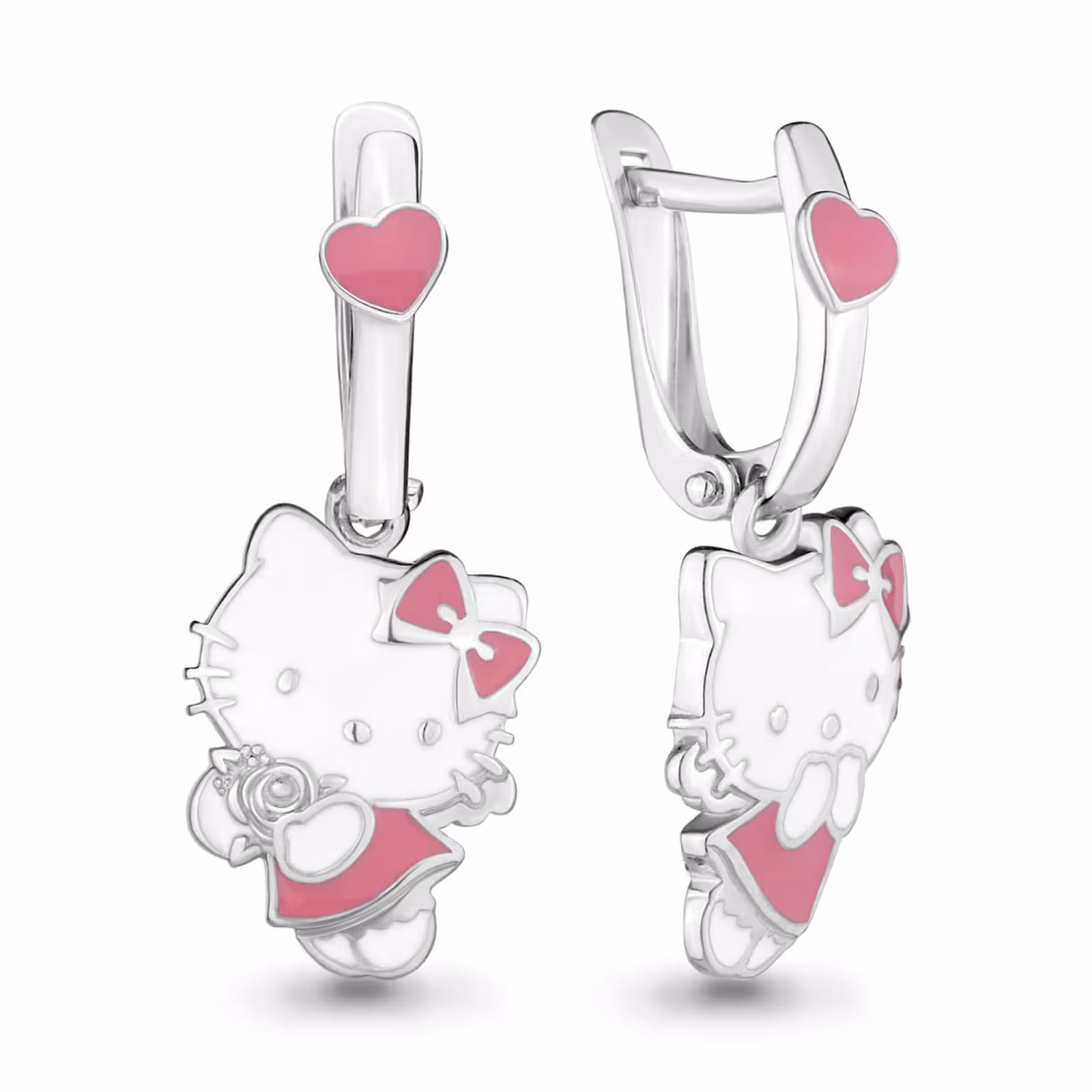 Серьги из серебра с эмалью
