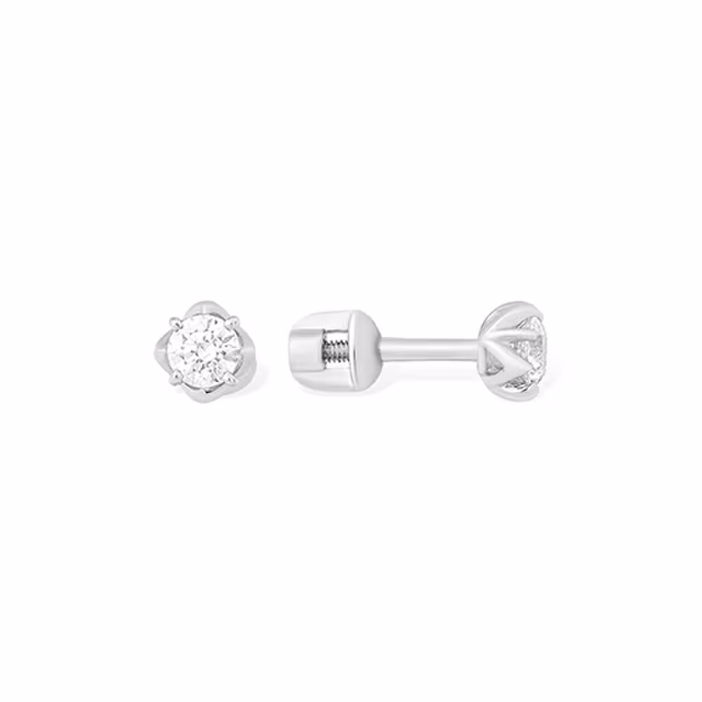 Серьги из серебра с фианитами