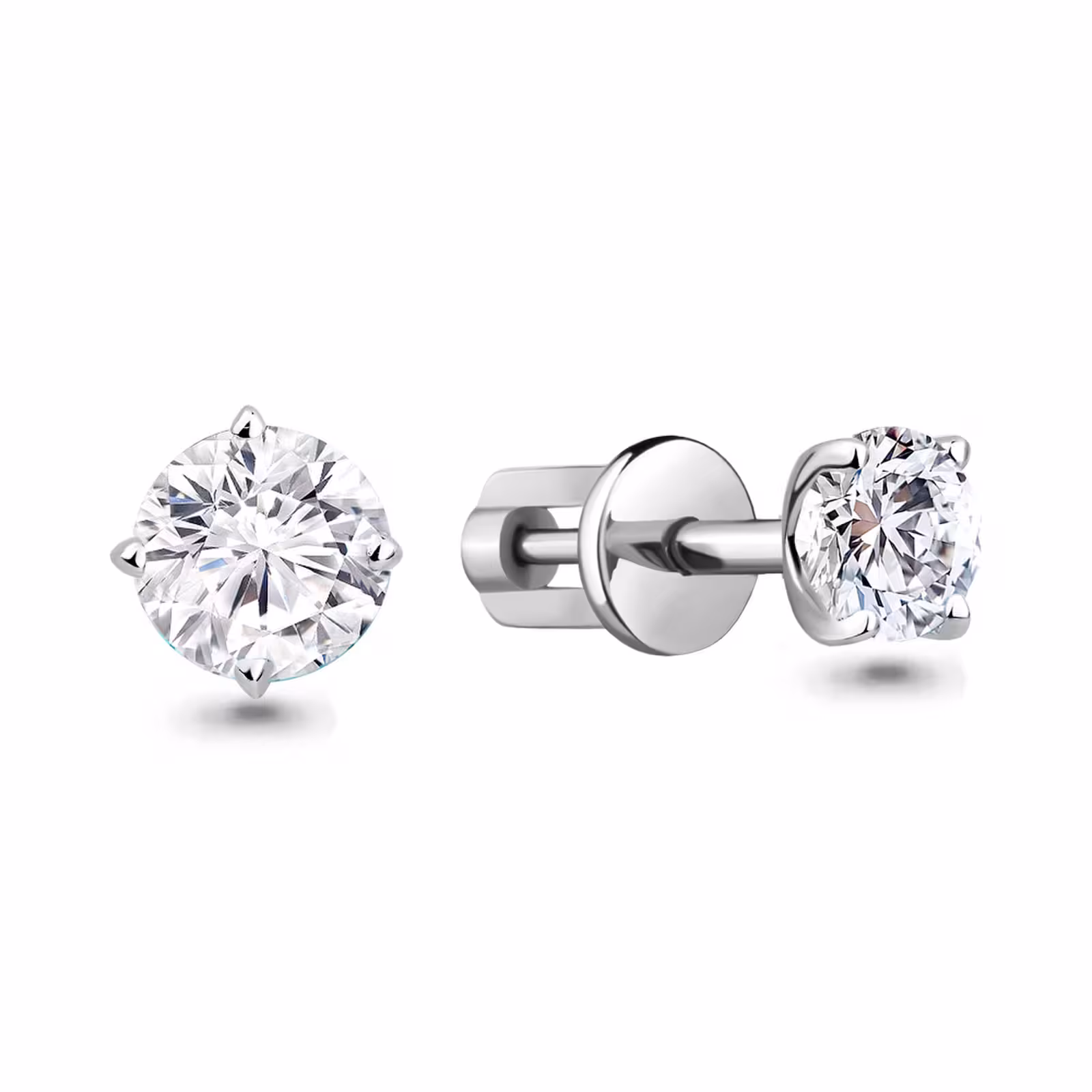 Серьги из серебра с фианитами