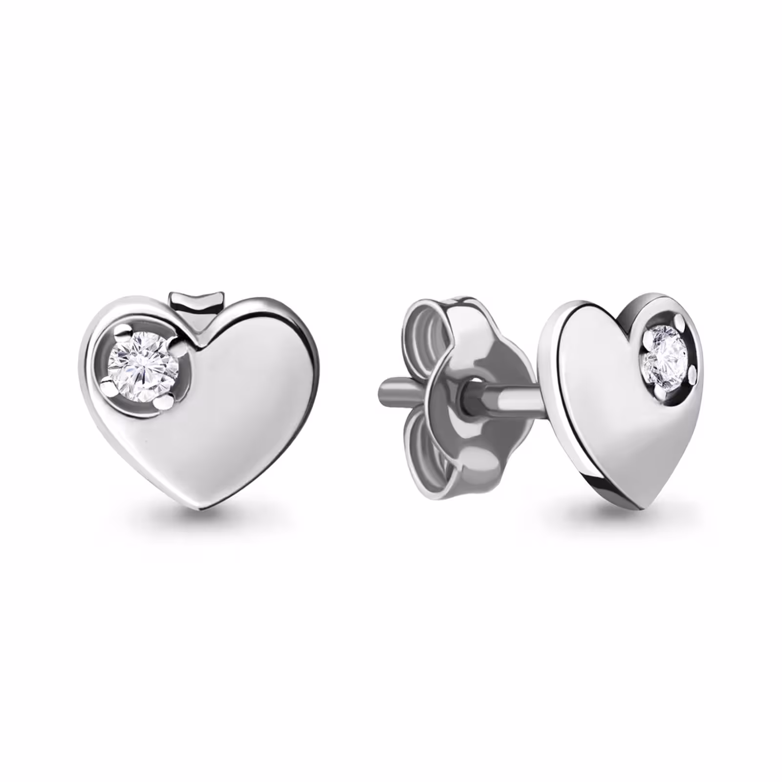 Серьги из серебра с фианитами