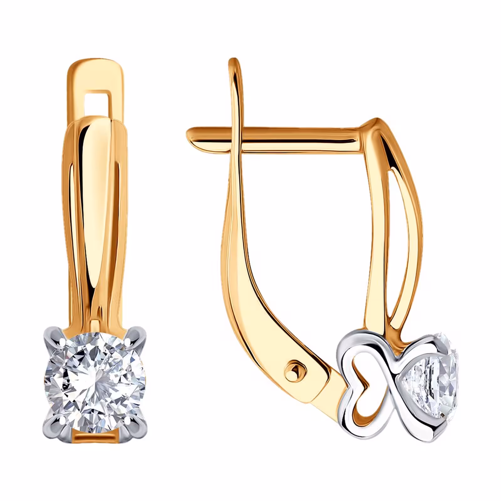 Серьги из золота со Swarovski Zirconia — фото 1