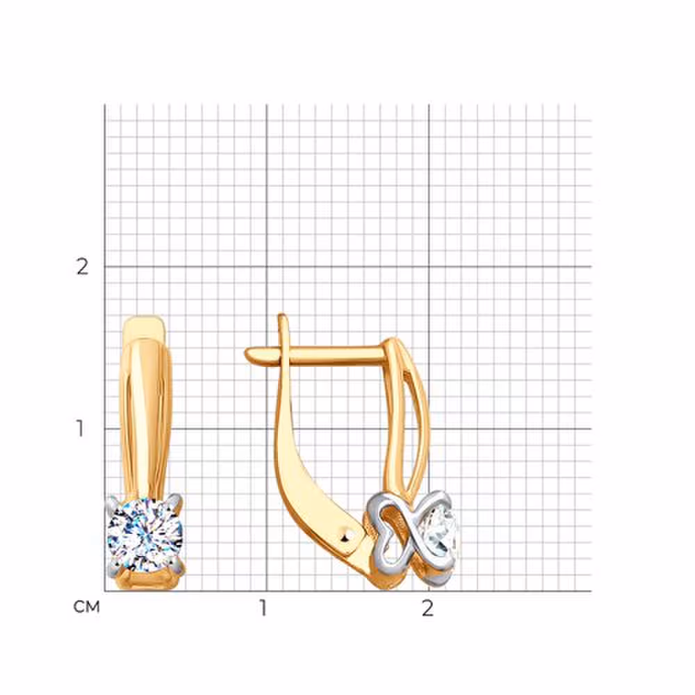 Серьги из золота со Swarovski Zirconia — фото 4