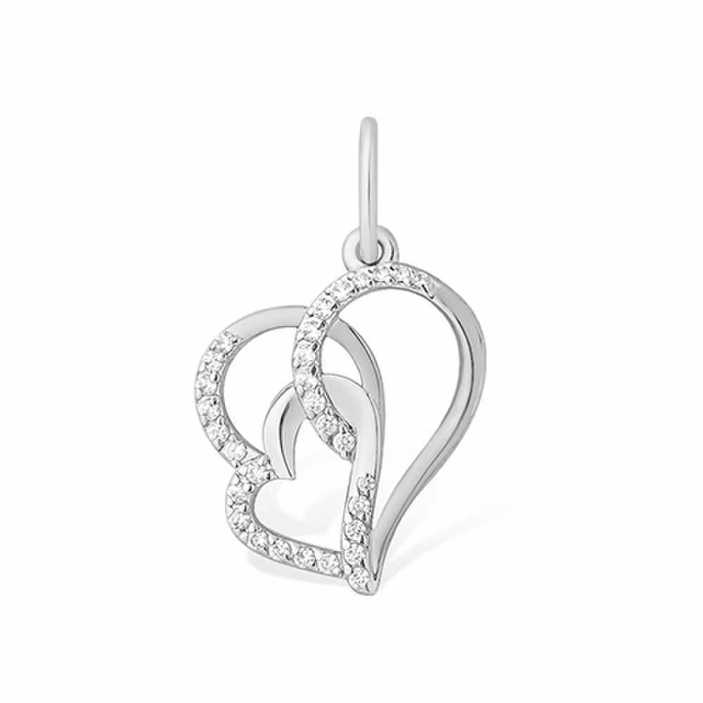 Подвеска из серебра с фианитами