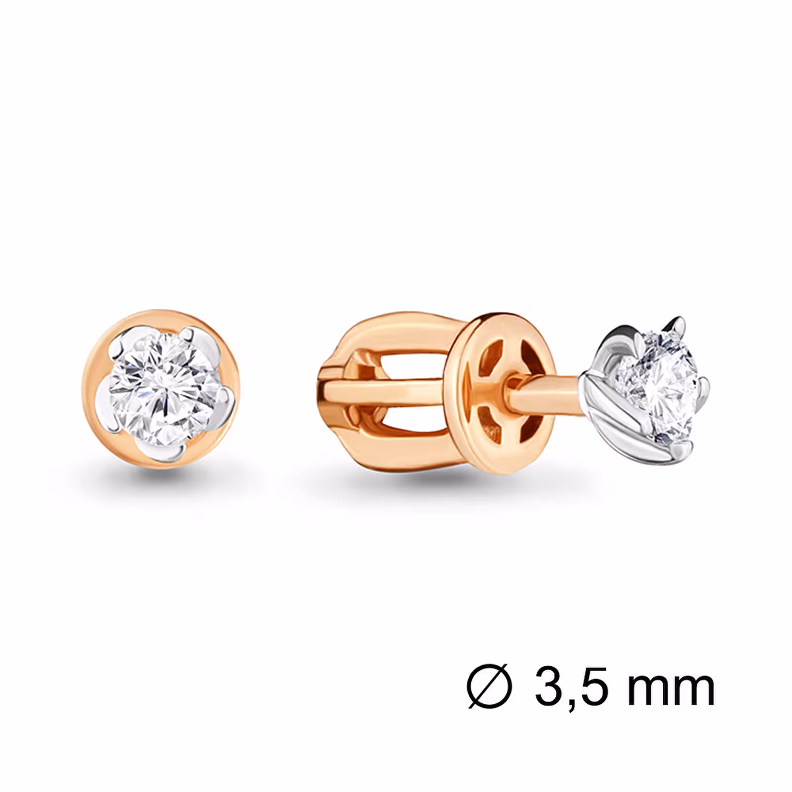 Серьги из золота с бриллиантами