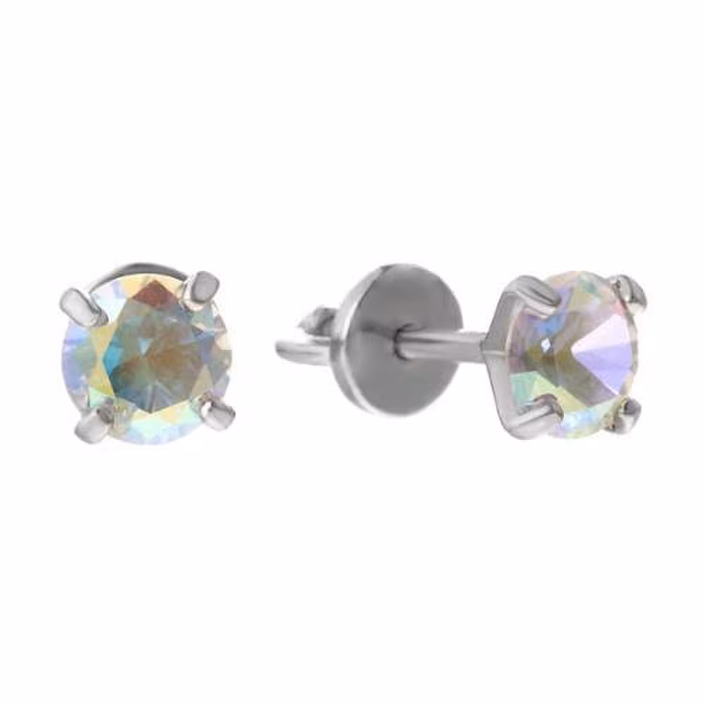Серьги из серебра с кристаллами Swarovski
