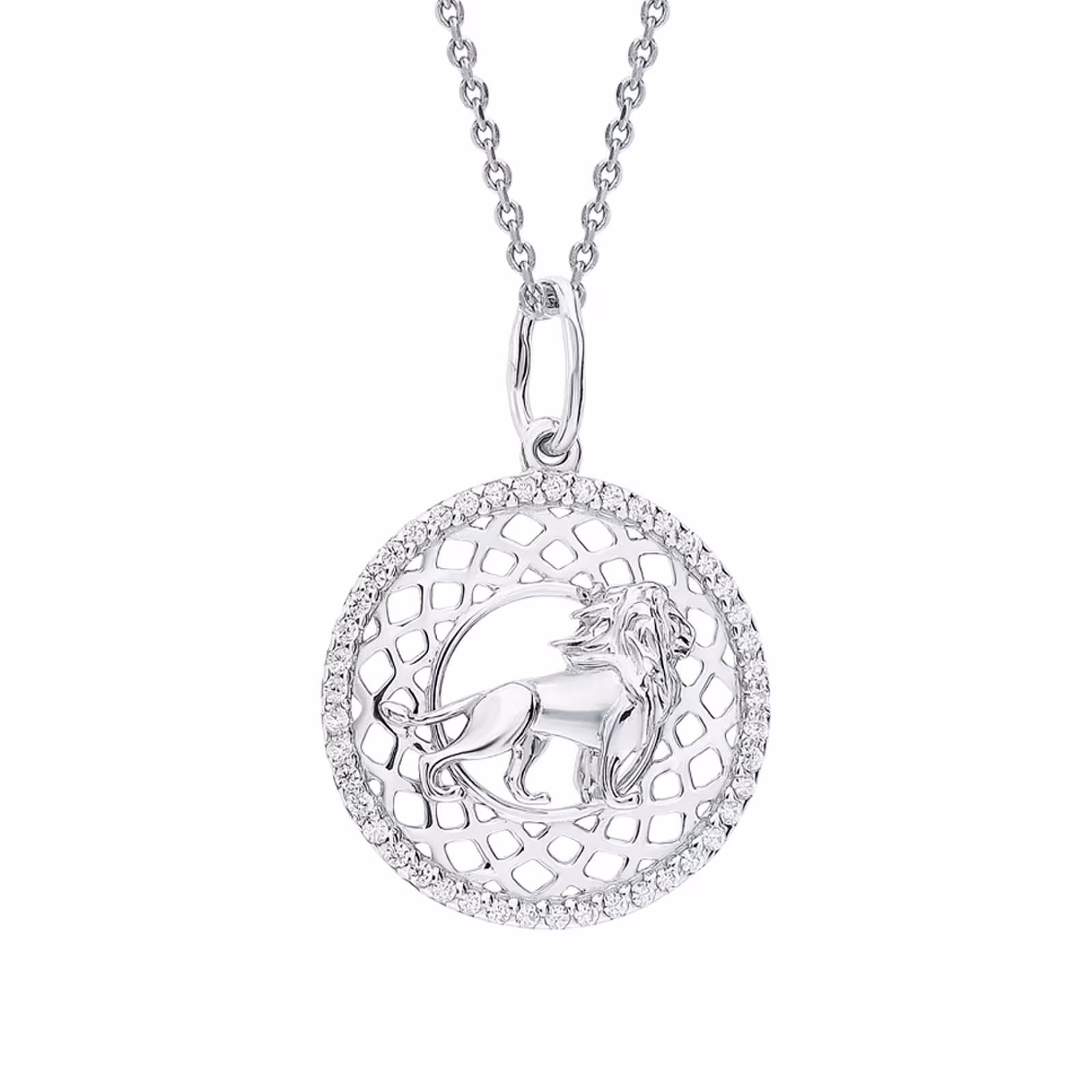Подвеска из серебра с фианитами "Знак зодиака лев" — фото 2