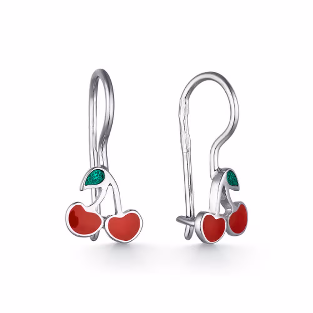Серьги из серебра с эмалью