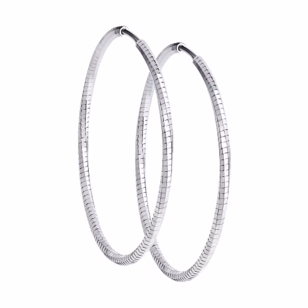 Серьги-кольца из серебра