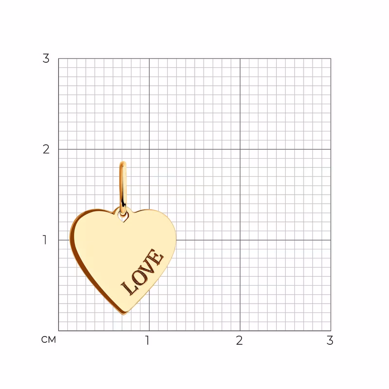 Подвеска из золота "Love" — фото 4