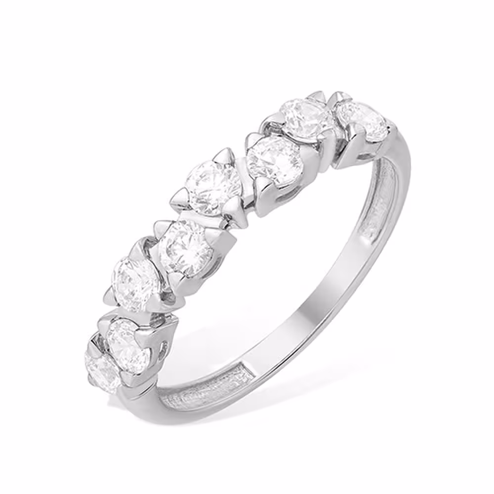 Кольцо из серебра с фианитами Swarovski