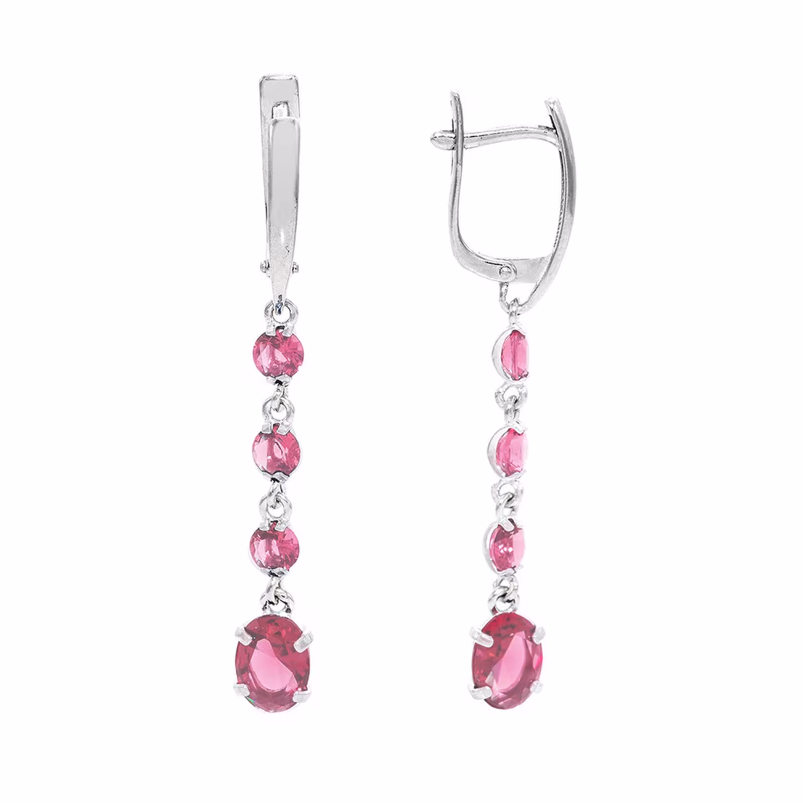 Серьги из серебра с кубическим цирконием