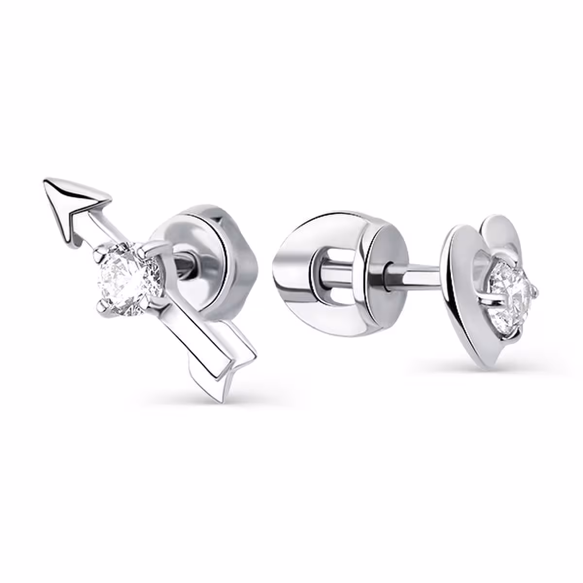 Серьги из серебра с фианитами