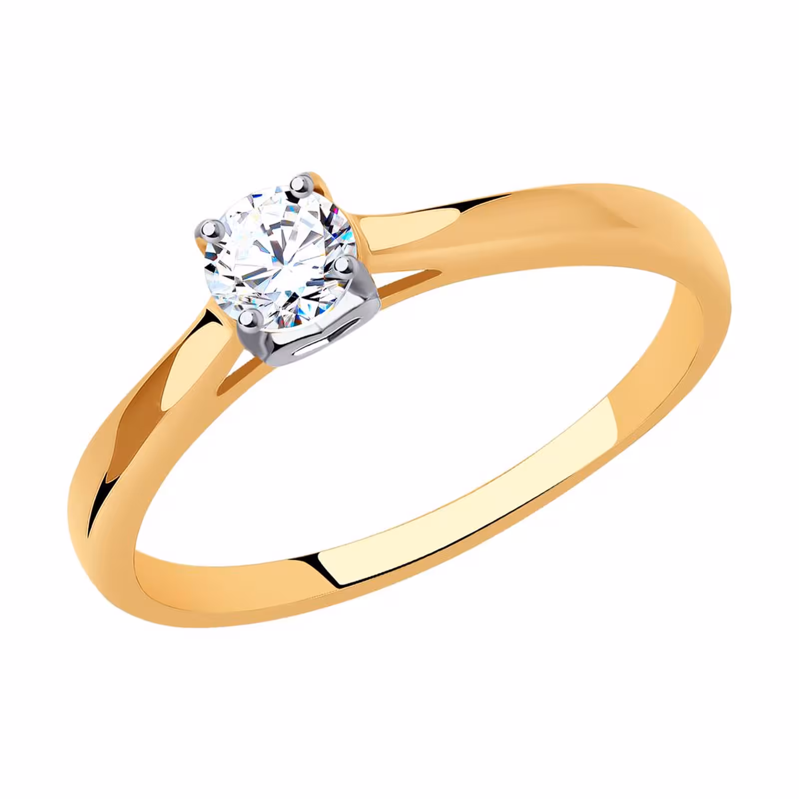 Кольцо из золота со Swarovski Zirconia — фото 1