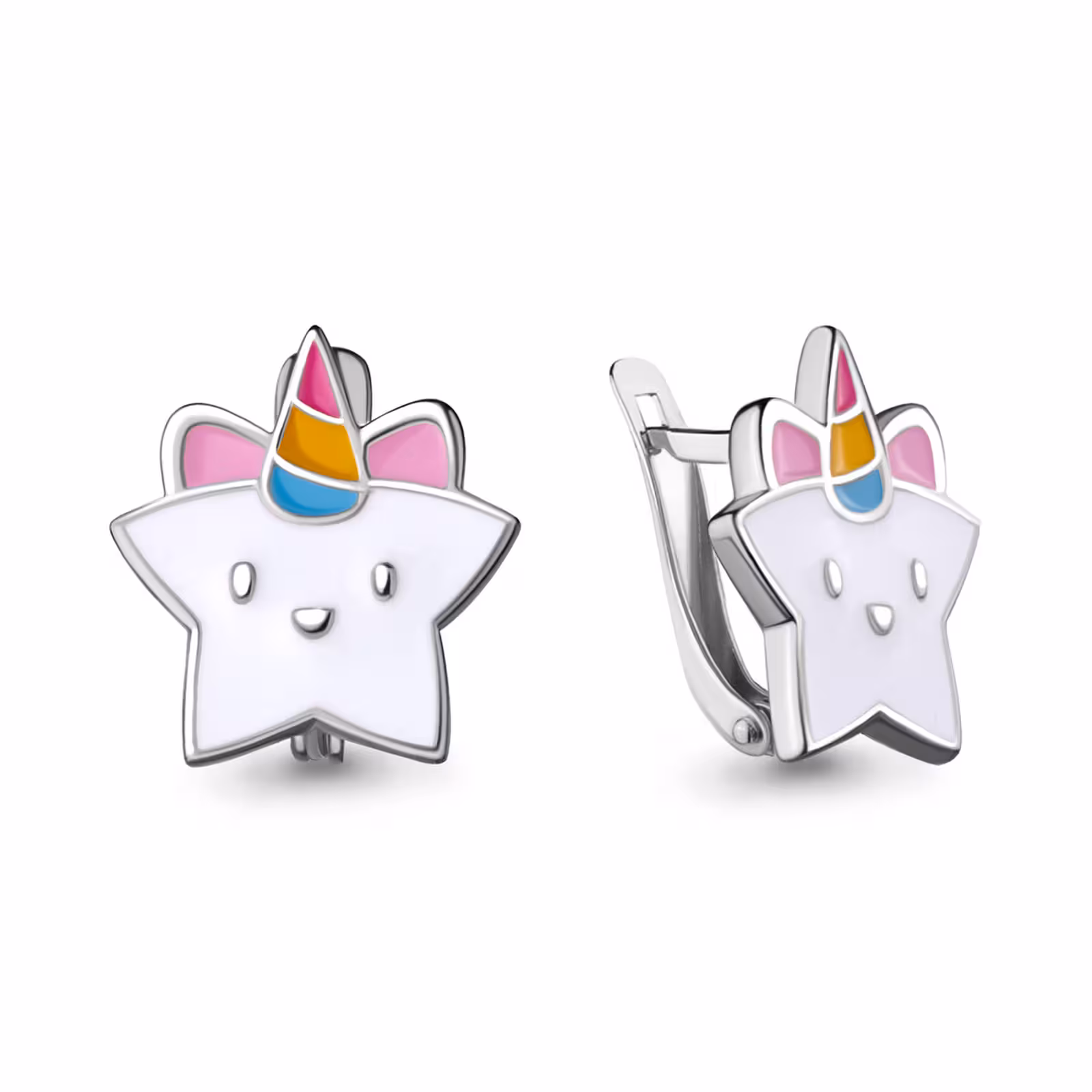 Серьги из серебра с эмалью