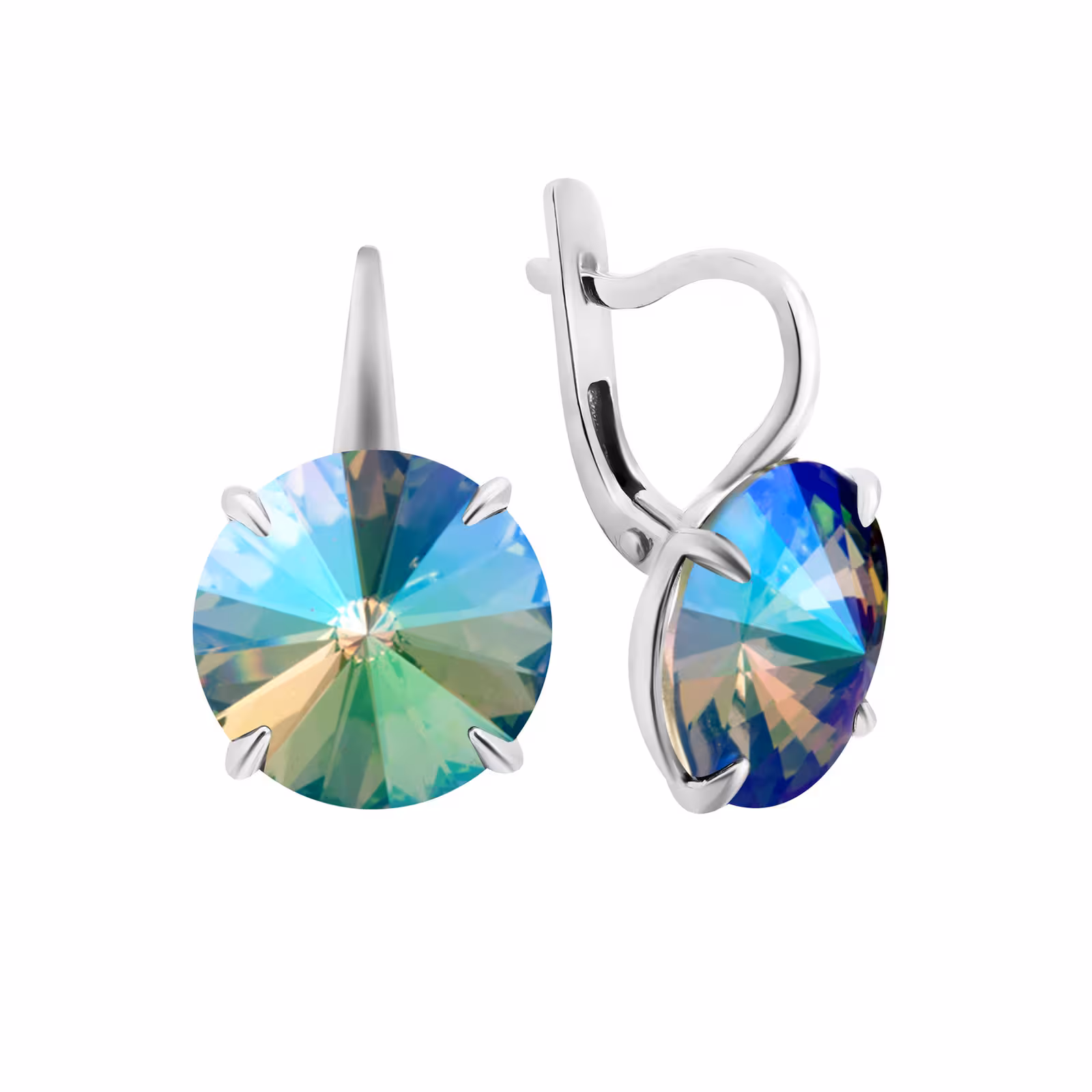 Серьги из серебра с кристаллами Swarovski