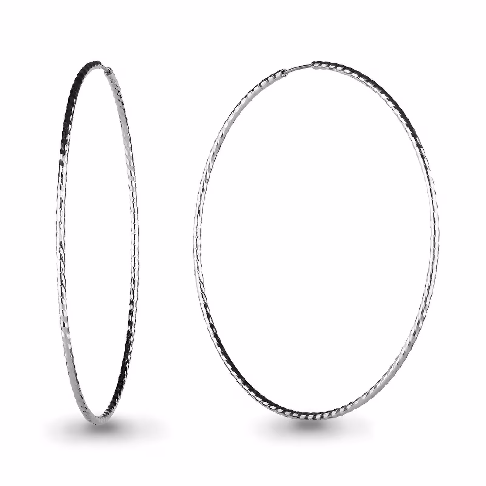 Серьги-конго из серебра